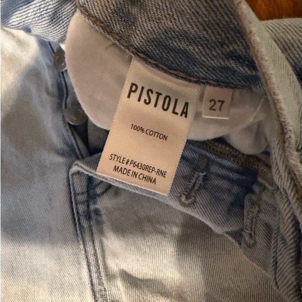 Pistola | Button Fly Light Wash Distressed Flare Leg Jeans Size 27 - Picture 7 of 7